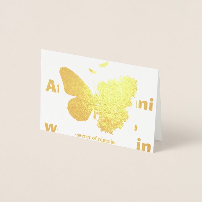 GOLDEN BUTTERFLY 🦋 Foil Card Folierat Kort (Framsida)