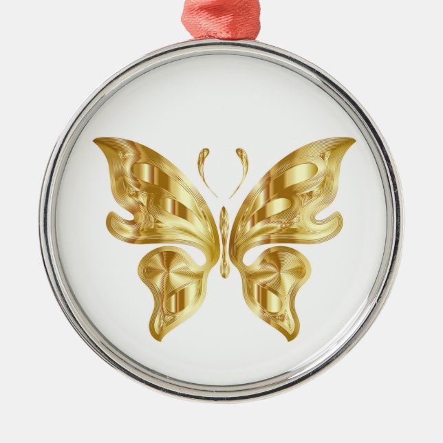 GOLDEN BUTTERFLY JULGRANSPRYDNAD METALL (Framsidan)