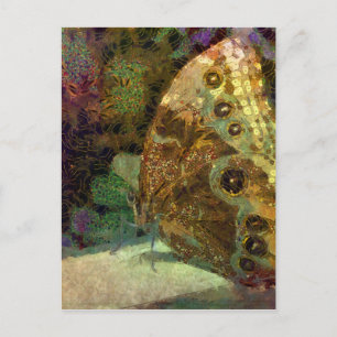 Golden Butterfly, Klimt, art, butterfly art-kort Vykort