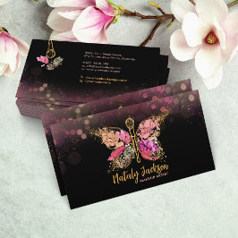 Golden Butterfly Makeup-pensel Visitkort