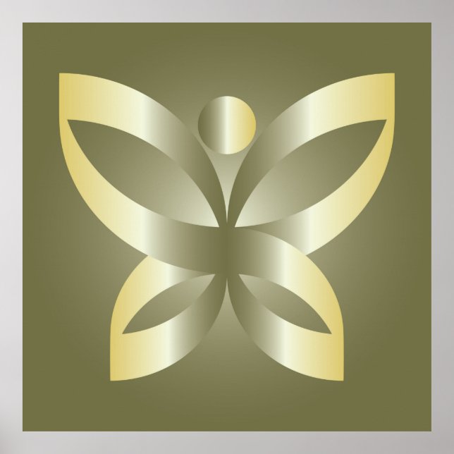 Golden butterfly poster (Framsidan)