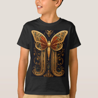 Golden Butterfly Prated T-Shirt - Elegant och vib
