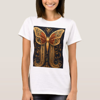 "Golden Butterfly Prated T-Shirt - Snyggt & Eleg