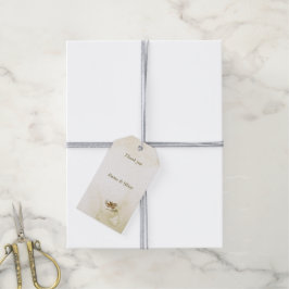 Golden butterfly presentetikett