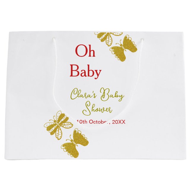 Golden Butterfly Red Baby dusch oh baby modern (Framsidan)