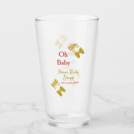 Golden Butterfly Red Baby dusch oh baby modern Glaskopp