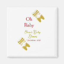 Golden Butterfly Red Baby dusch oh baby modern