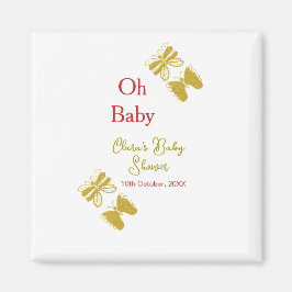 Golden Butterfly Red Baby dusch oh baby modern Magnet