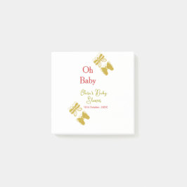 Golden Butterfly Red Baby dusch oh baby modern Post-it Block