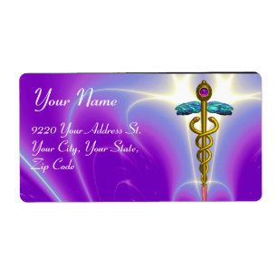 GOLDEN CADUCEUS, vibrant ametyst,violet,lila Fraktsedel