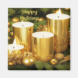 Golden Candles-Helgdag, julmagnet Magnet