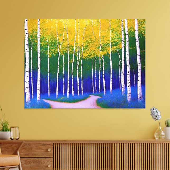 Golden Canopy - ett trädlandskap Canvastryck (Insitu (Vardagsrum))
