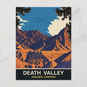 Golden Canyon, Death Valley CA, Resa Vykort