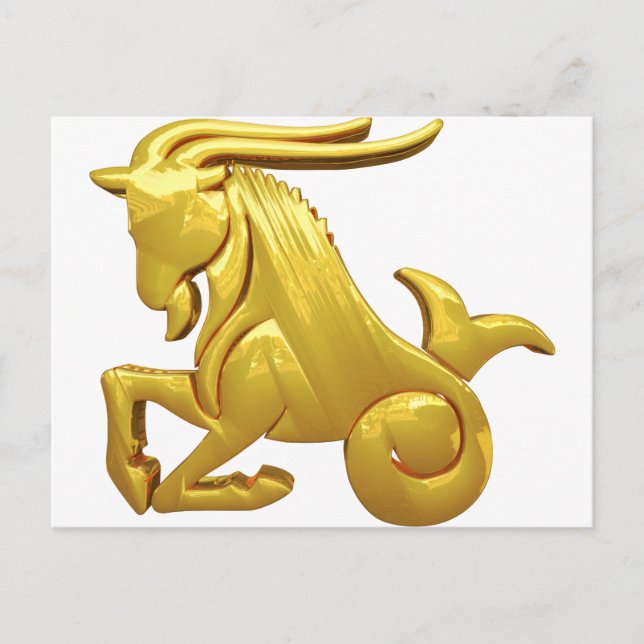 Golden Capricorn Vykort (Framsida)