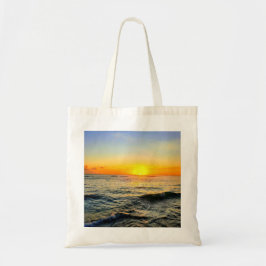 Golden Caribbean Sunset - Coastal Vibes Tote Bag Tygkasse