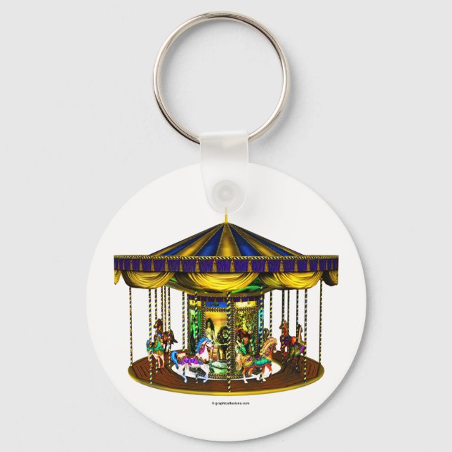 Golden Carousel Keychain Nyckelring (Framsida)