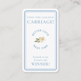 Golden Carriage Scratch-Off Game Blue Non-Winner  Visitkort