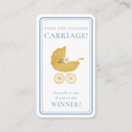 Golden Carriage Scratch-Off Winner Baby Blue Game  Visitkort