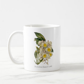 Golden Cascades: Dendrobium farmerii Orchid Mugg