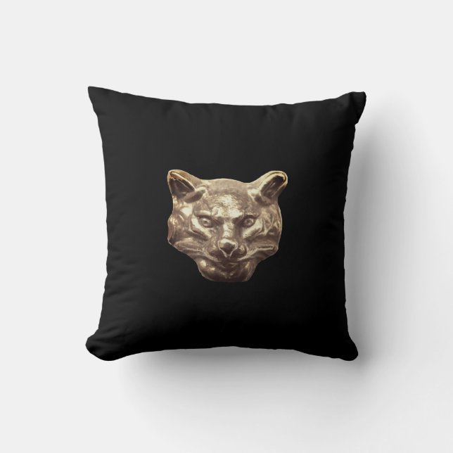 Golden Cat – goldene Katze – vergoldeter Kater Kudde (Framsida)