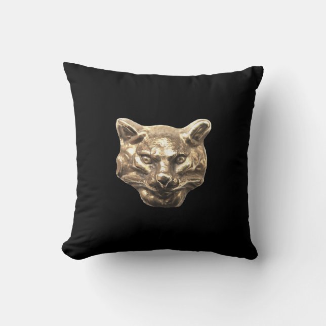 Golden Cat – goldene Katze – vergoldeter Kater Kudde (Framsida)