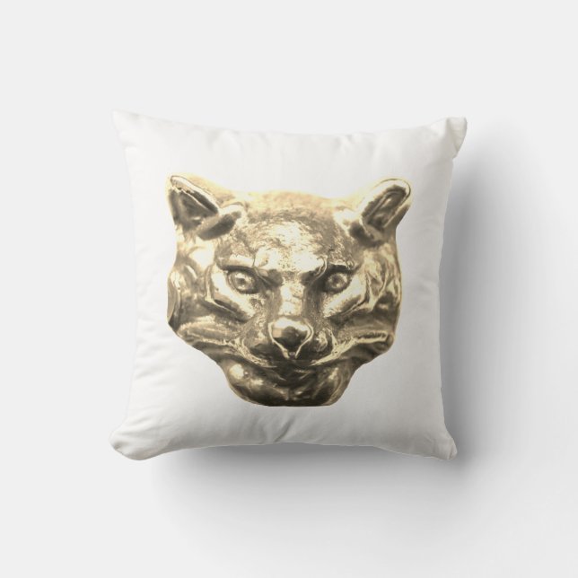 Golden Cat – goldene Katze – vergoldeter Kater Kudde (Framsida)