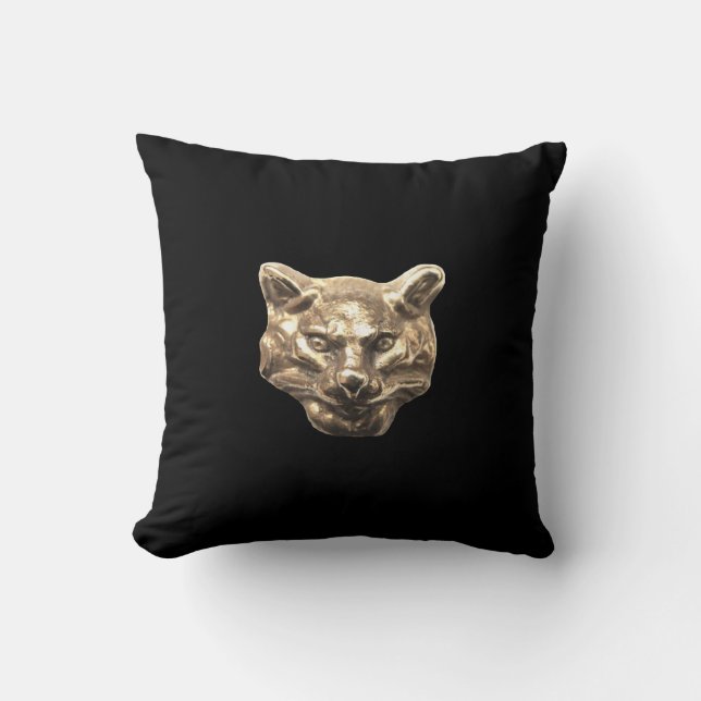 Golden Cat – goldene Katze – vergoldeter Kater Kudde (Framsida)