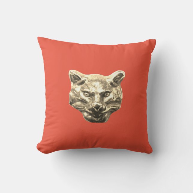Golden Cat – goldene Katze – vergoldeter Kater Kudde (Framsida)