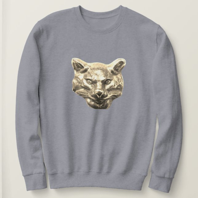 Golden Cat – goldene Katze – vergoldeter Kater T Shirt (Design framsida)
