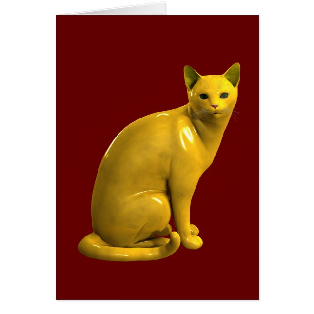 Golden Cat Hälsningskort (Framsidan)