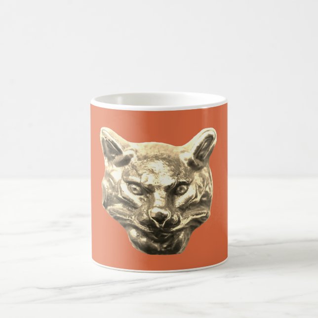 Golden Cat – Vergoldete Katze Goldener Kater Kaffemugg (Center)