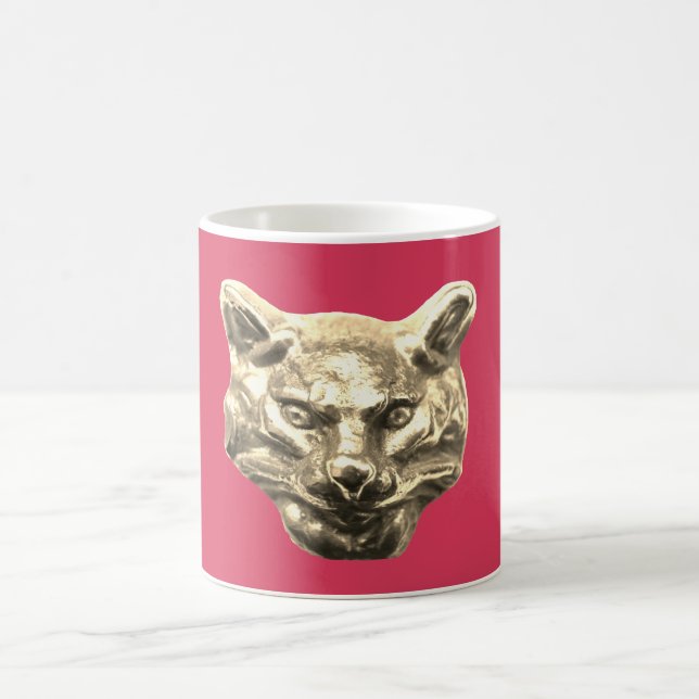 Golden Cat – Vergoldete Katze Goldener Kater Kaffemugg (Center)