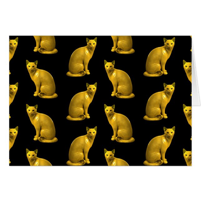 Golden Cats Hälsningskort (Framsidan Horizontal)