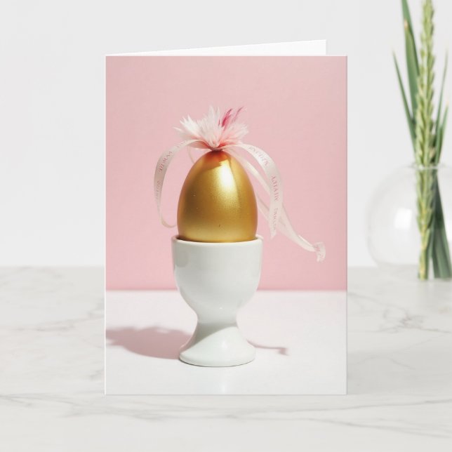 Golden Celebration Egg Card Kort (Framsida)