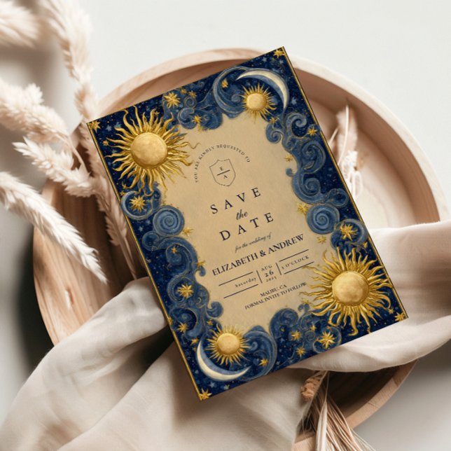 Golden Celestial Baroque Wedding Spara Datumet (Skapare uppladdad)