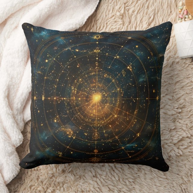 Golden Celestial Star Karta (3) Kudde (Filt)