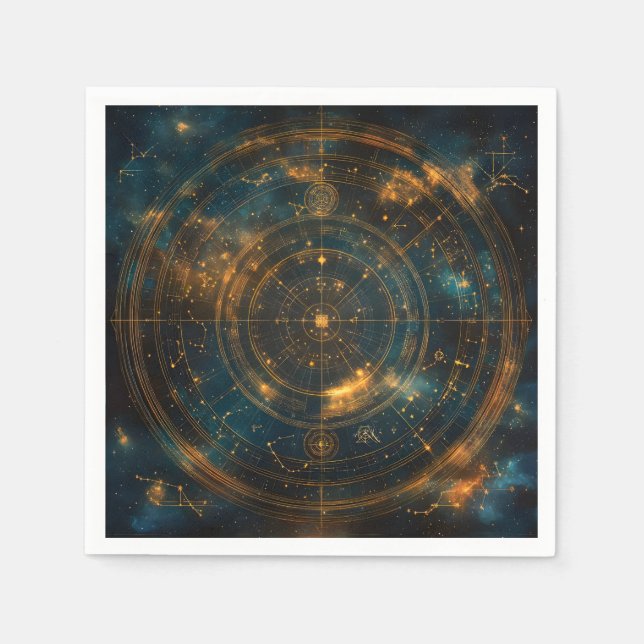 Golden Celestial Star Karta Pappersservett (Framsidan)
