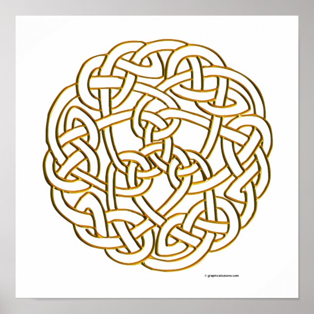 Golden Celtic Knot Poster (Framsidan)