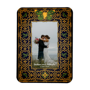 Golden Celtic Knot Ram Magnet