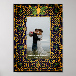 Golden Celtic Knot Ram Poster