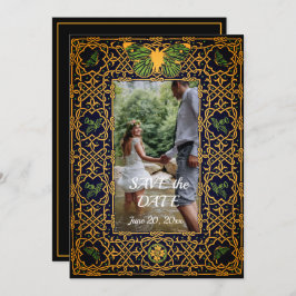 Golden Celtic Knot Save Date Inbjudningar