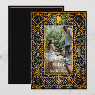 Golden Celtic Knot Save Date Inbjudningar