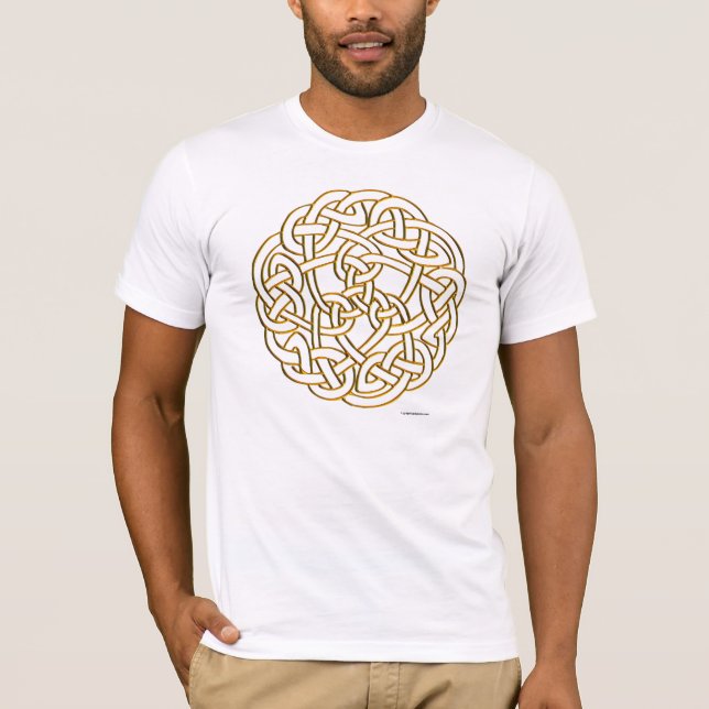 Golden Celtic Knot T Shirt (Framsida)
