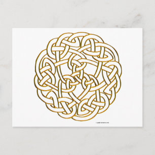 Golden Celtic Knot Vykort