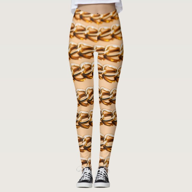 Golden Chains: Reflectio Luxury Seamless Leggings (Framsida)