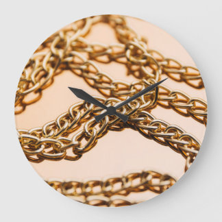 Golden Chains, Reflective Yta Luxury. Stor Klocka