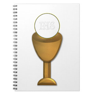 Golden Chalice and Host - Heliga Communion Anteckningsbok