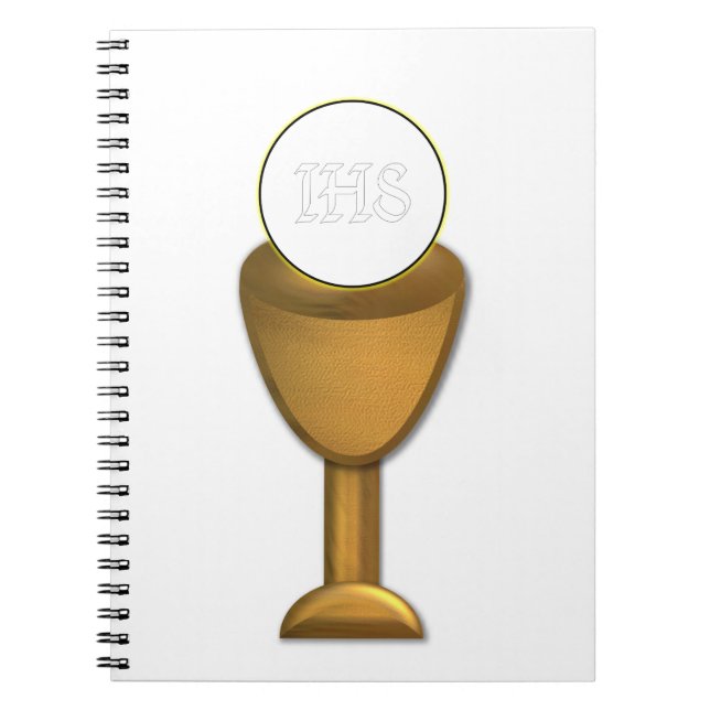 Golden Chalice and Host - Heliga Communion Anteckningsbok (Framsidan)