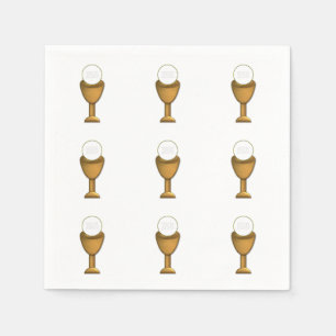 Golden Chalice and Host - Heliga Communion Pappersservett