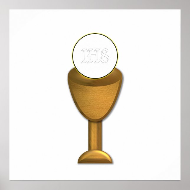 Golden Chalice and Host - Heliga Communion Poster (Framsidan)